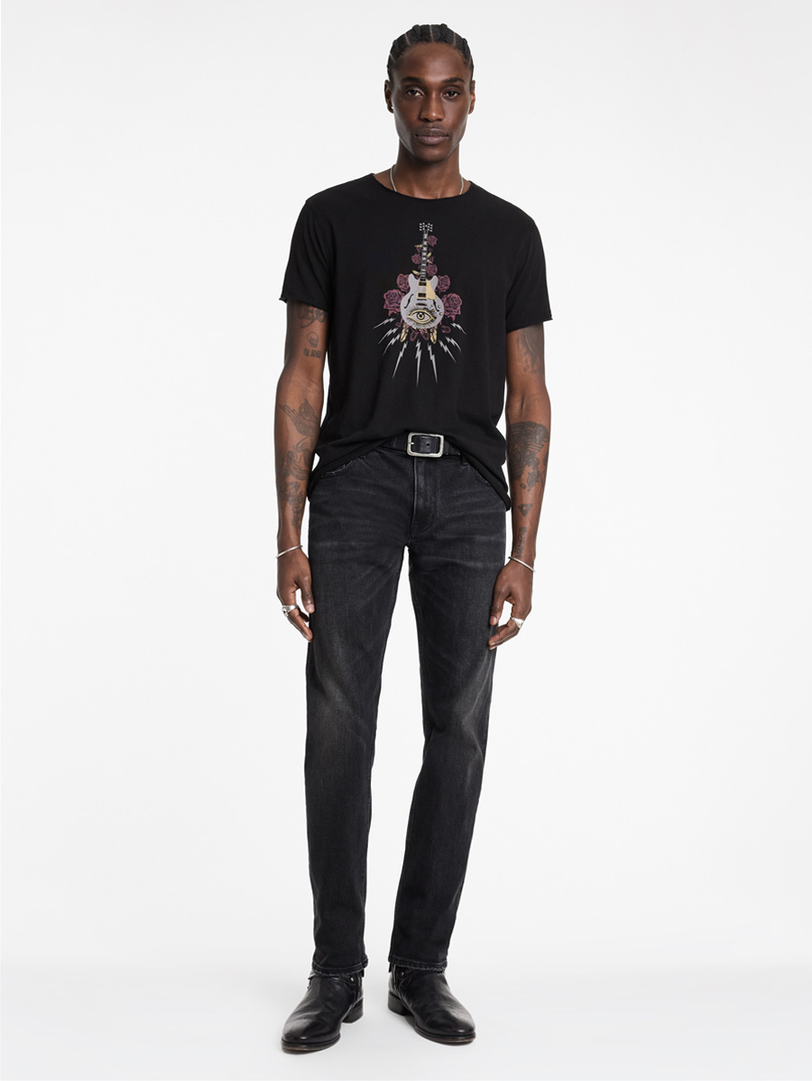 JOHN VARVATOS(존 바바토스) 존바바토스 플로럴 기타 티셔츠 KG6621F24-001 | S.I.VILLAGE (에스아이빌리지) [JOHN VARVATOS]... 
